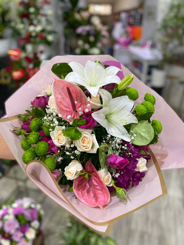 Bouquet à main coloré grande taille